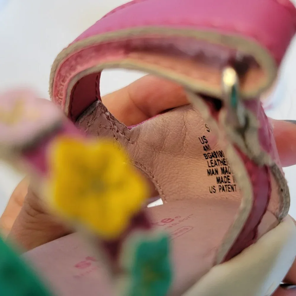 Life Stride Pink Floral Sandals - Size 4